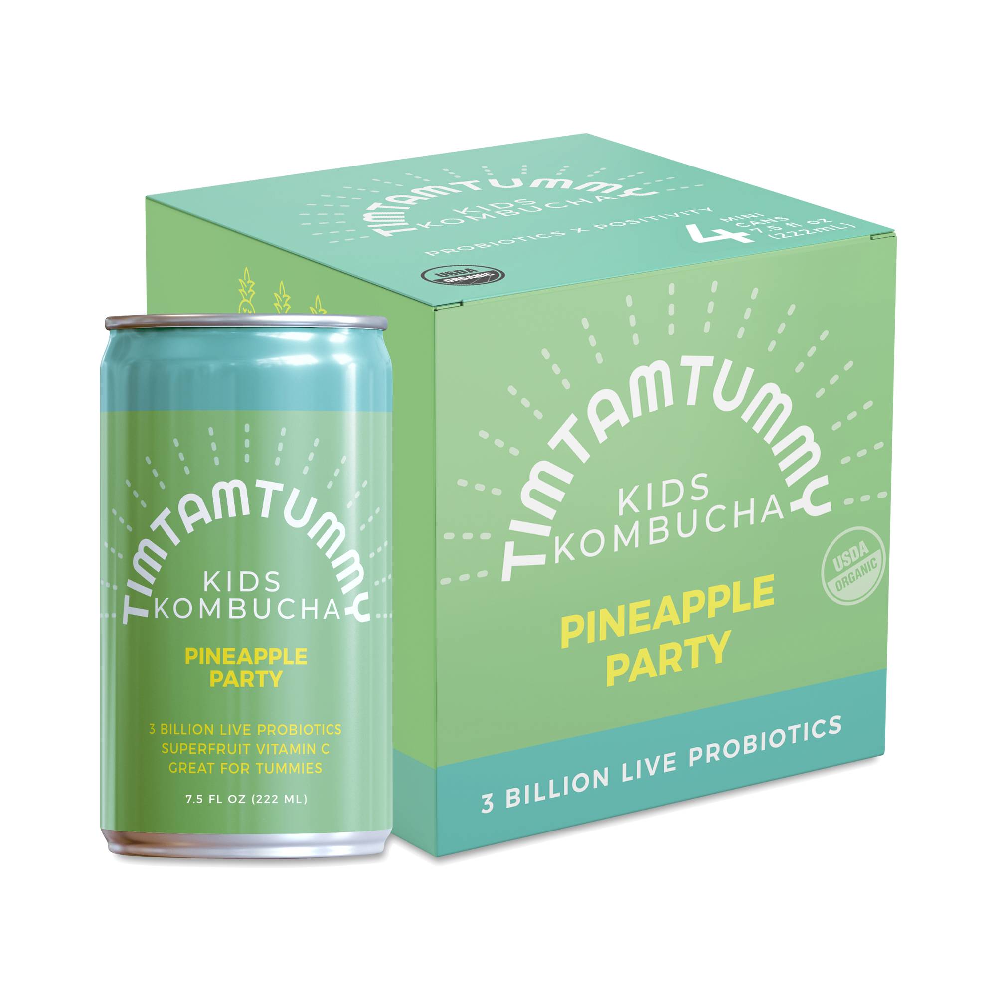 Organic Kombucha For Kids, Pineapple Party