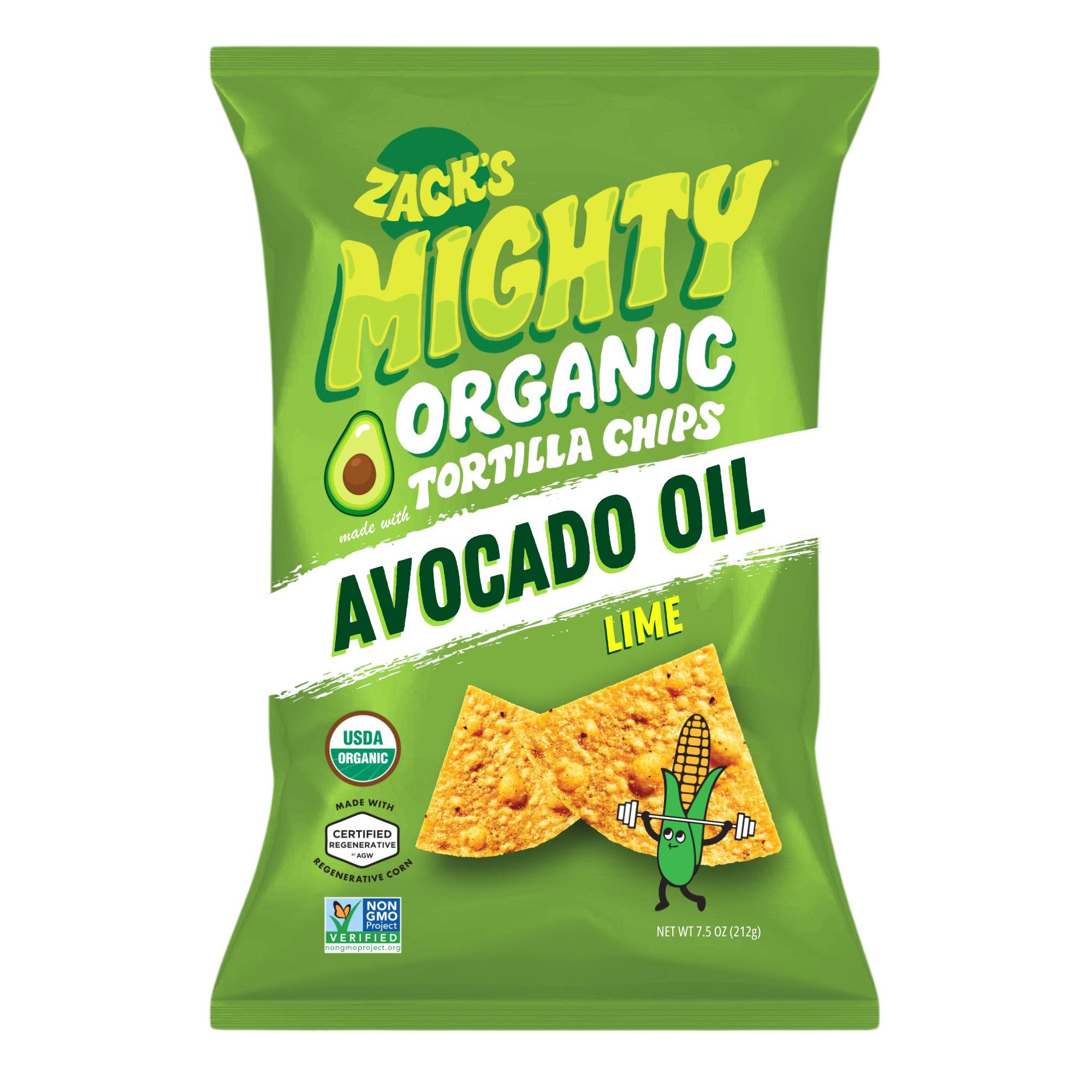 Organic Avocado Oil Tortilla Chips, Lime