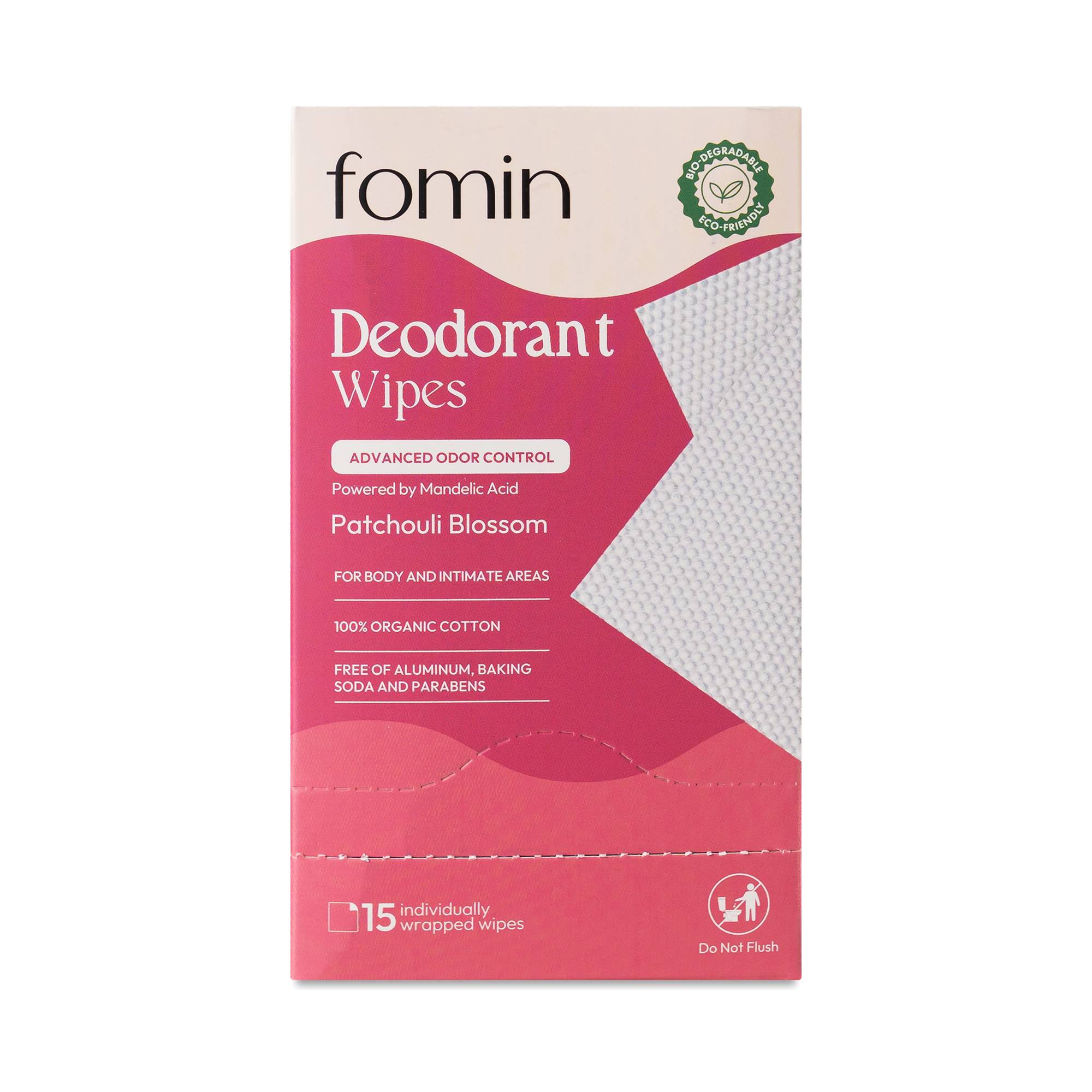 Deodorant Wipes, Patchouli Blossom