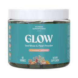 GLOW Sea Moss & Pearl Powder Gummies, Strawberry Lemonade