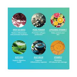 GLOW Sea Moss & Pearl Powder Gummies, Strawberry Lemonade