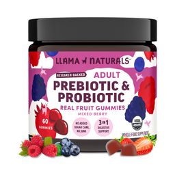 Adult Organic Prebiotic & Probiotic Gummies, Mixed Berry
