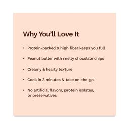 Chickpeas Protein Hot Cereal Cup, Peanut Butter Chocolate Chip