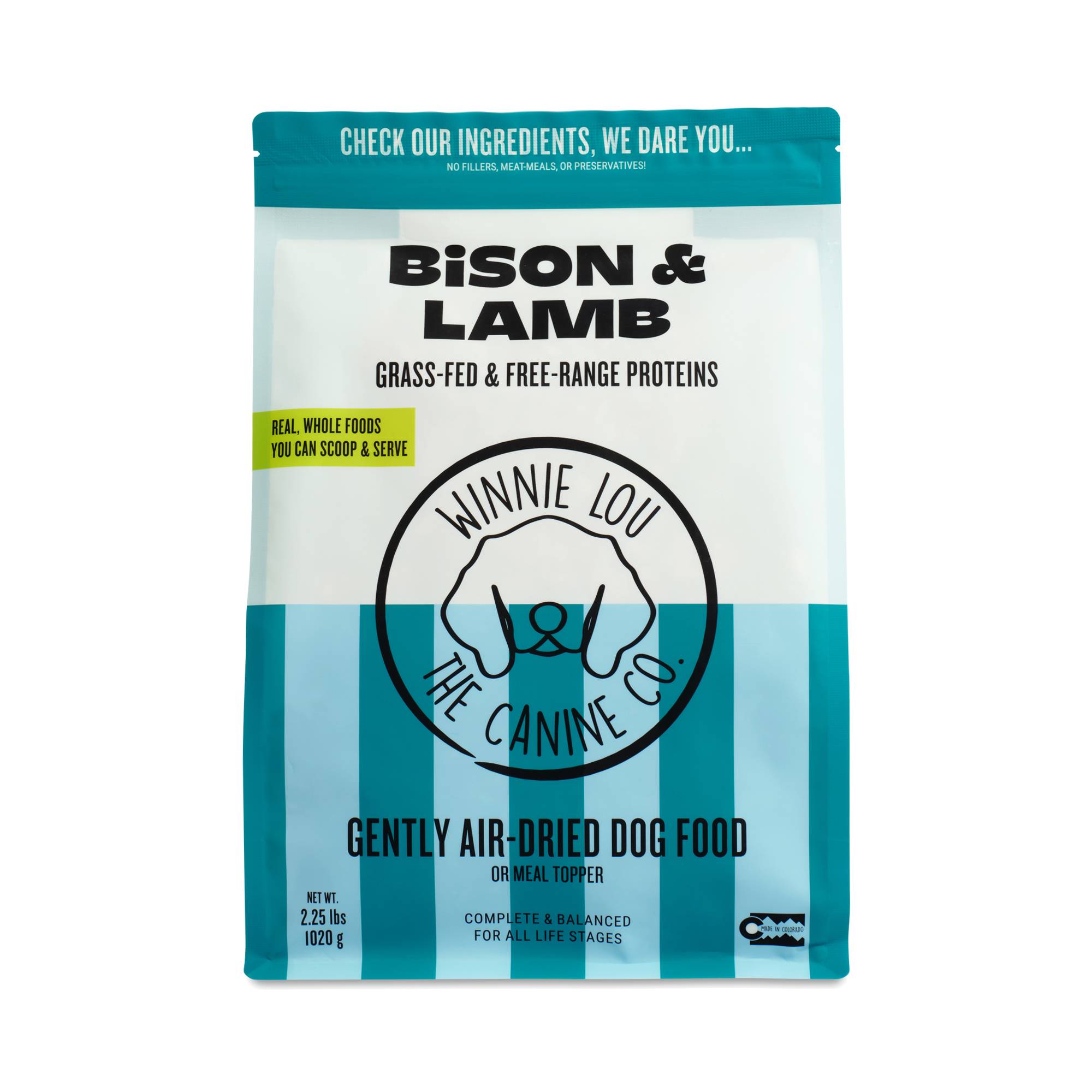 Gently Air-Dried Dog Food, Bison & Lamb