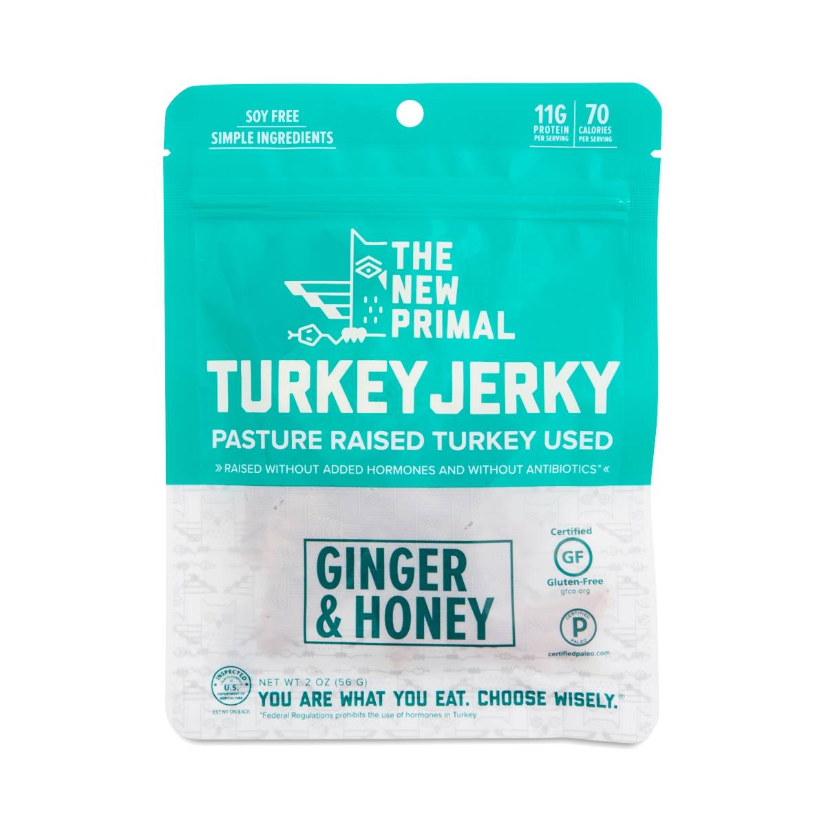 Ginger & Honey Turkey Jerky by The New Primal Thrive Market