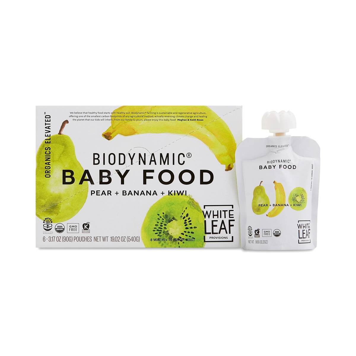 Biodynamic Baby Food, Pear, Banana & Kiwi