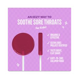 Lolleez Organic Throat Soothing Pops for Kids, Mixed Berry