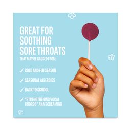 Lolleez Organic Throat Soothing Pops for Kids, Mixed Berry