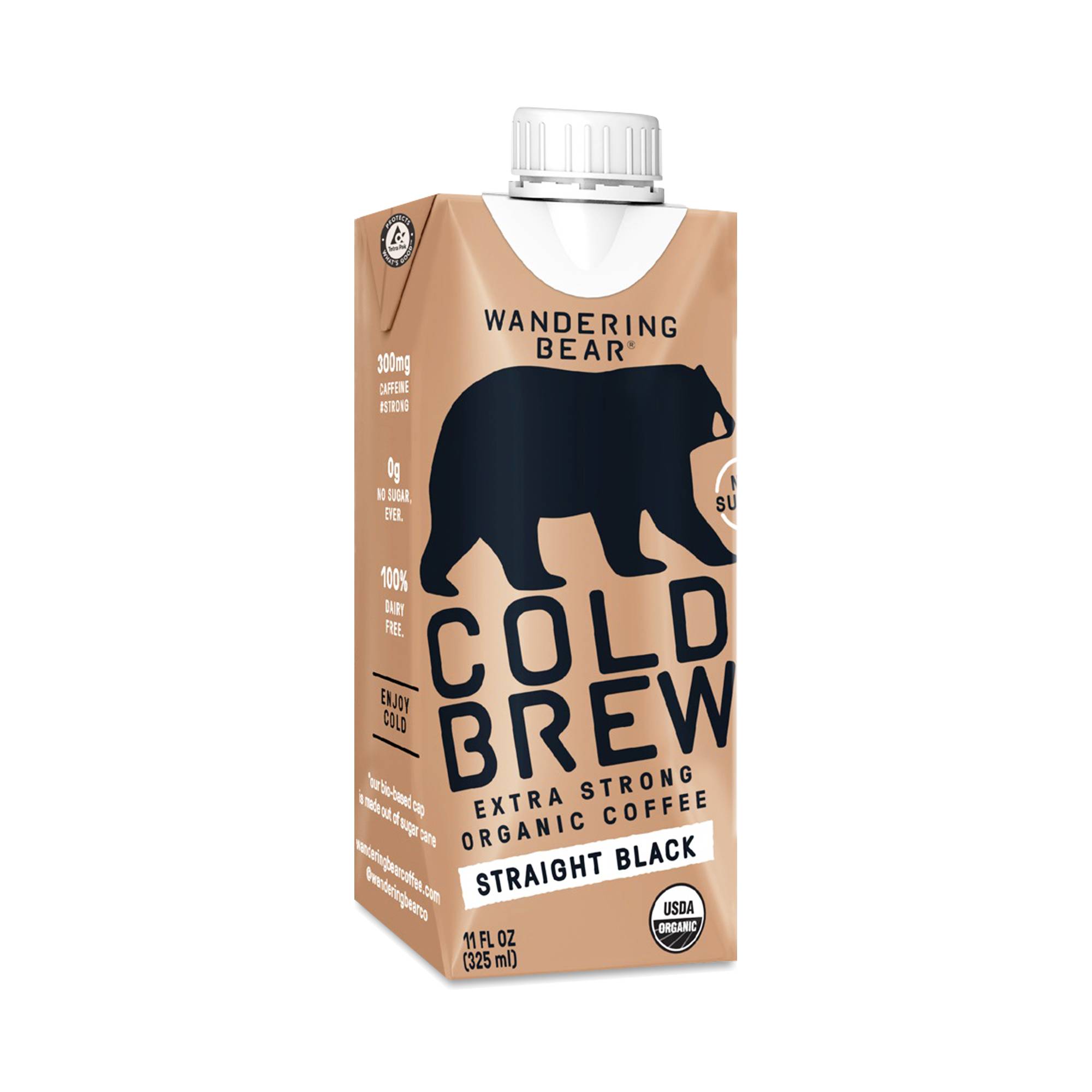 Extra Strong Cold Brew Coffee On The Go, Straight Black