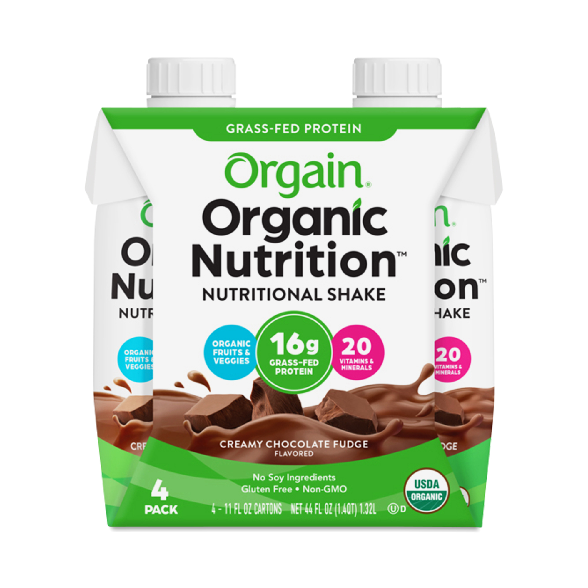 Orgain Kids Plant Protein Nutritional Shake, Organic, Chocolate Flavor - 12 pack, 8 fl oz cartons