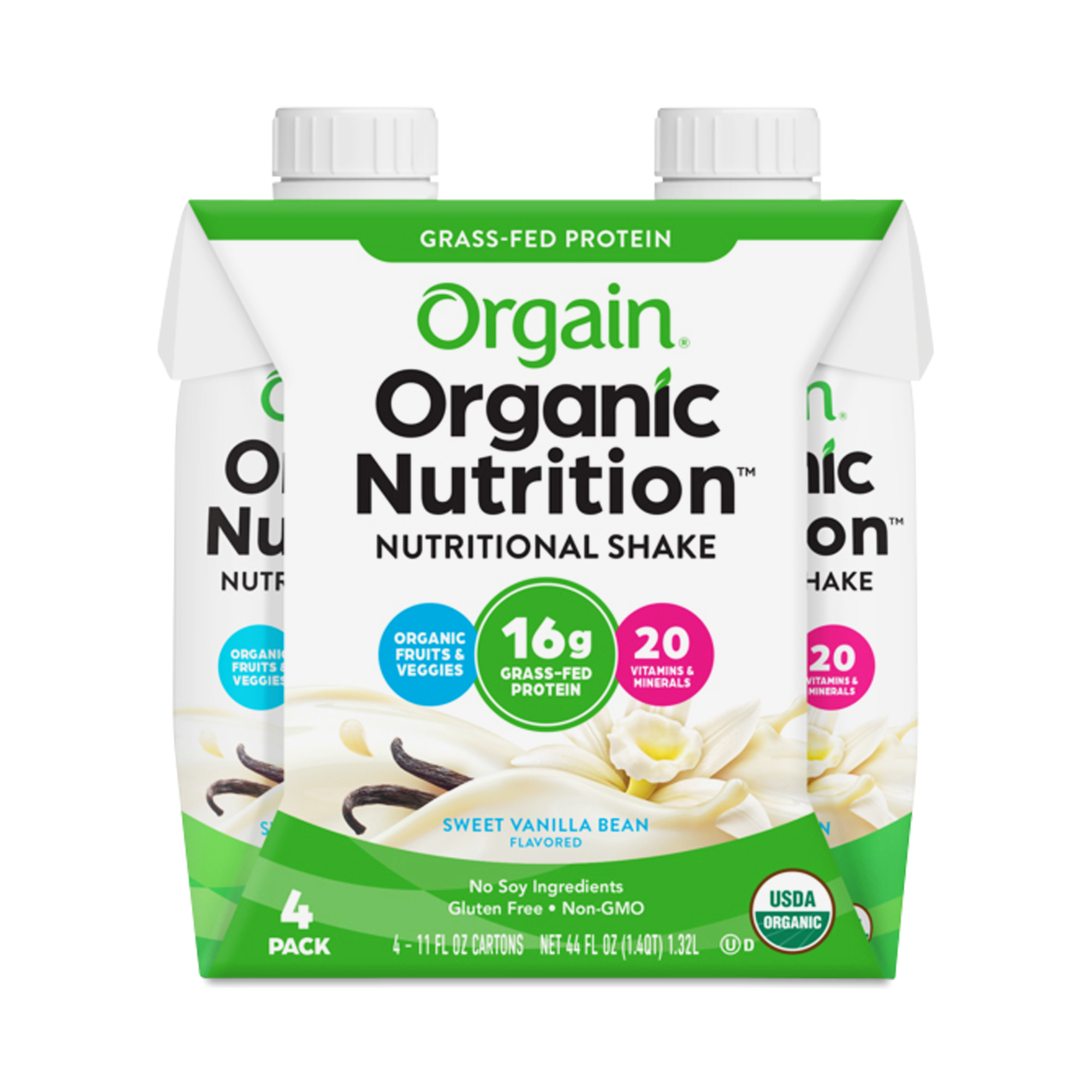 Orgain USDA Organic Kids Nutritional Protein Shake 8 fl oz, 24-Count Chocolate