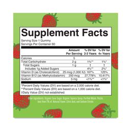 Vitamin D3 & B12 Gummies, Strawberry