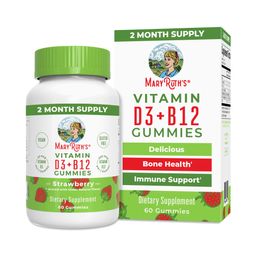 Vitamin D3 & B12 Gummies, Strawberry