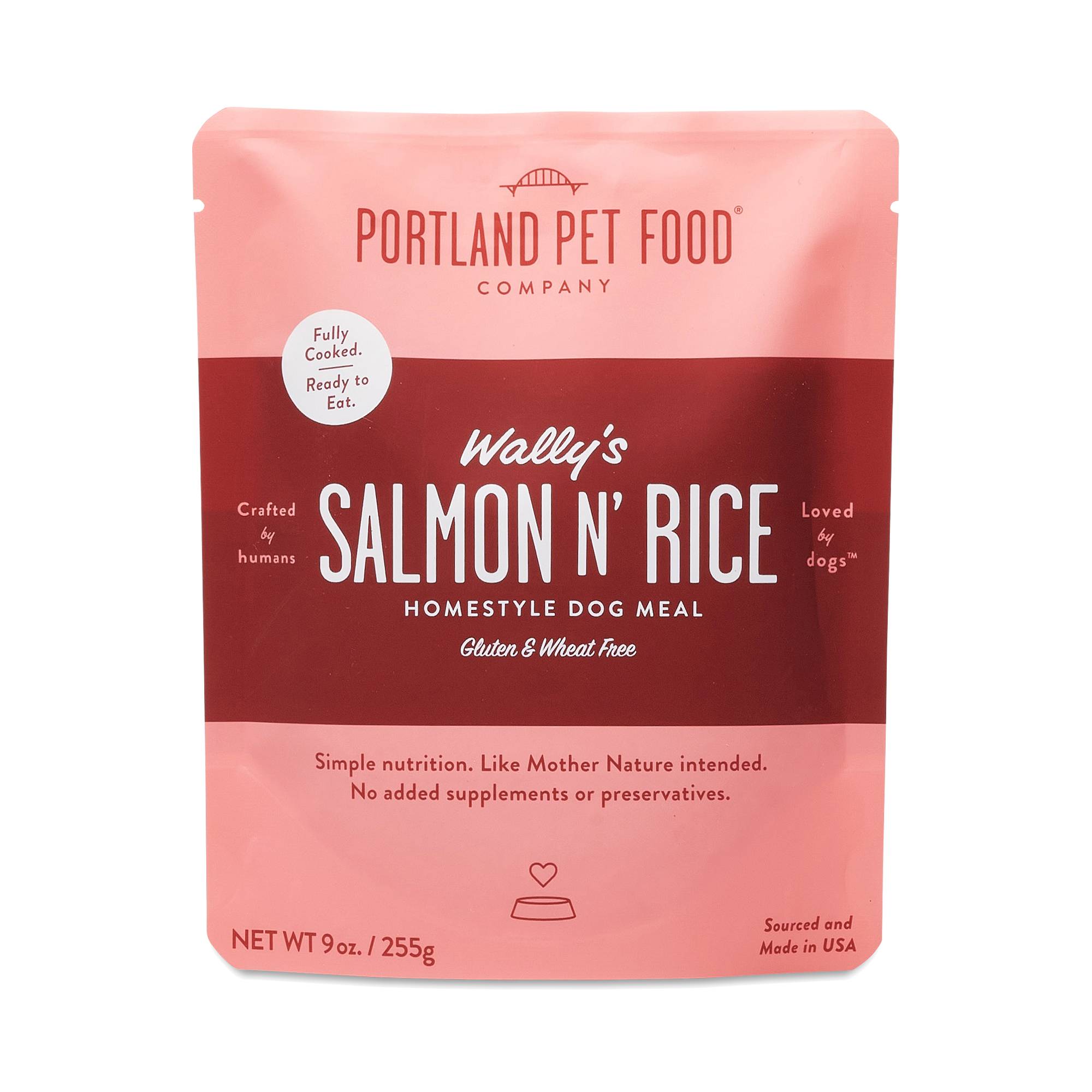 Wallys Salmon N' Rice Homesylte Dog Meal