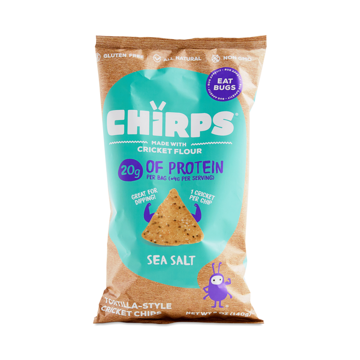 Sea Salt Cricket Flour Chips by Chirps Thrive Market