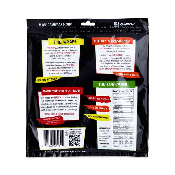Kale Raw Wraps by Green Leaf Foods Thrive Market