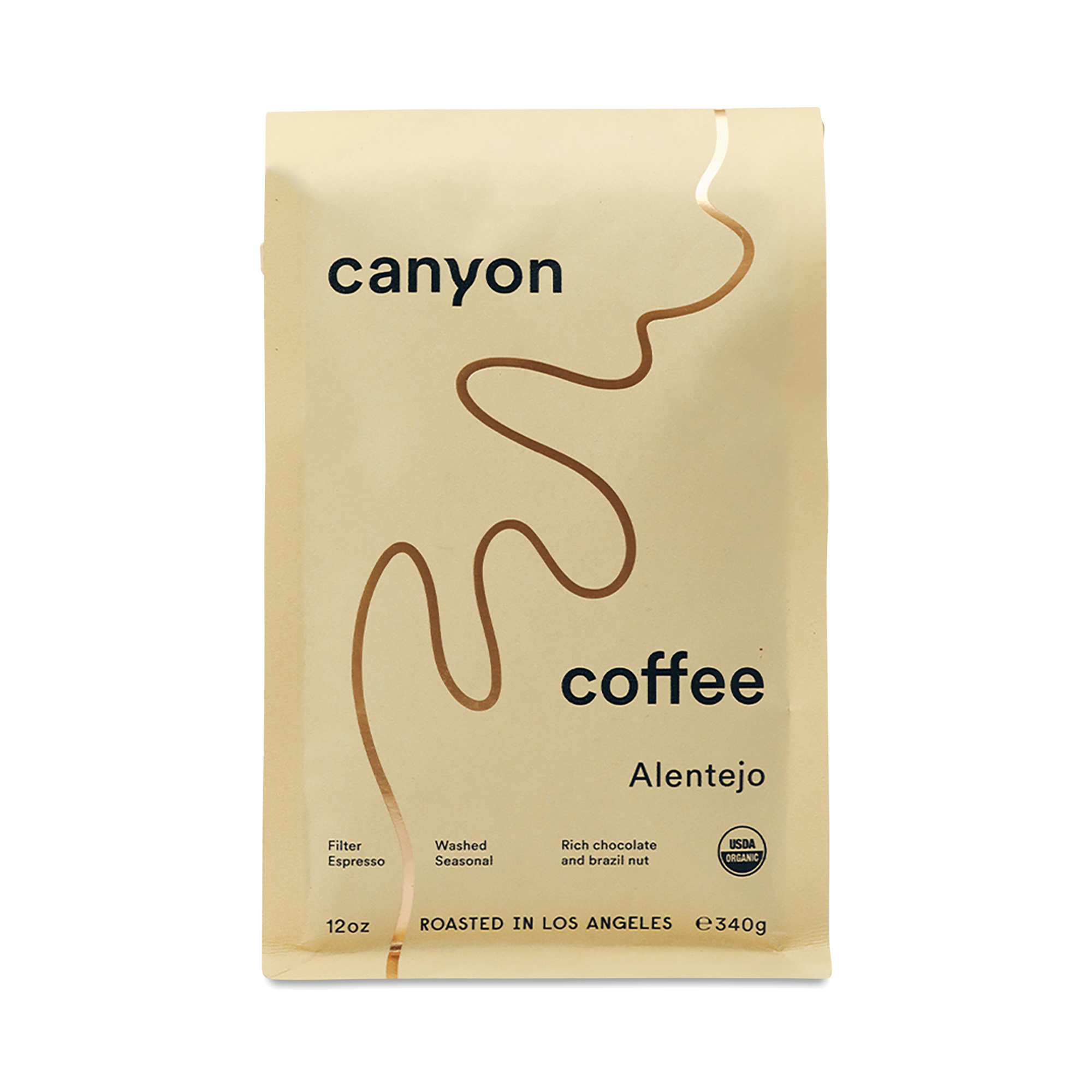 Canyon Coffee Whole Bean Coffee, The Alentejo Peru & Colombia Medium-Dark Roast 12 oz bag