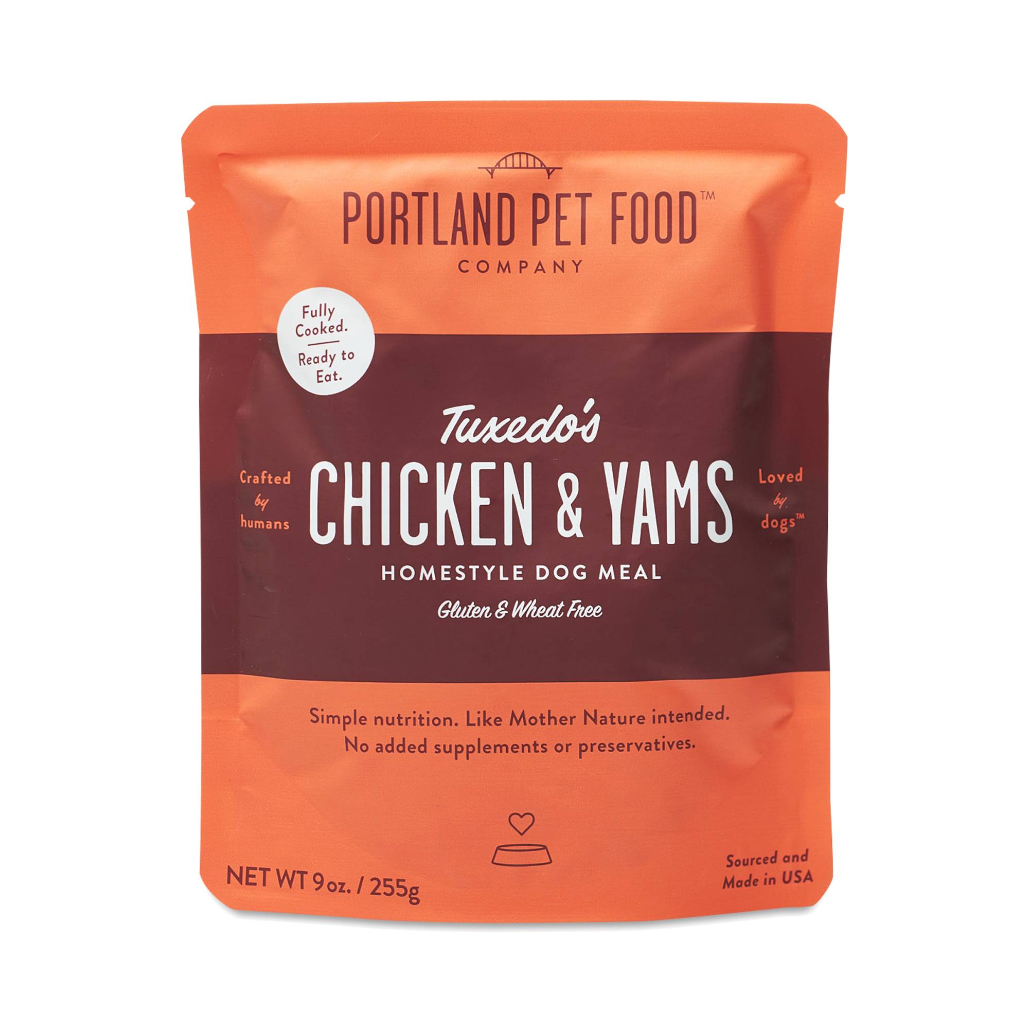 Tuxedo's Chicken & Yams Homestyle Dog Meal