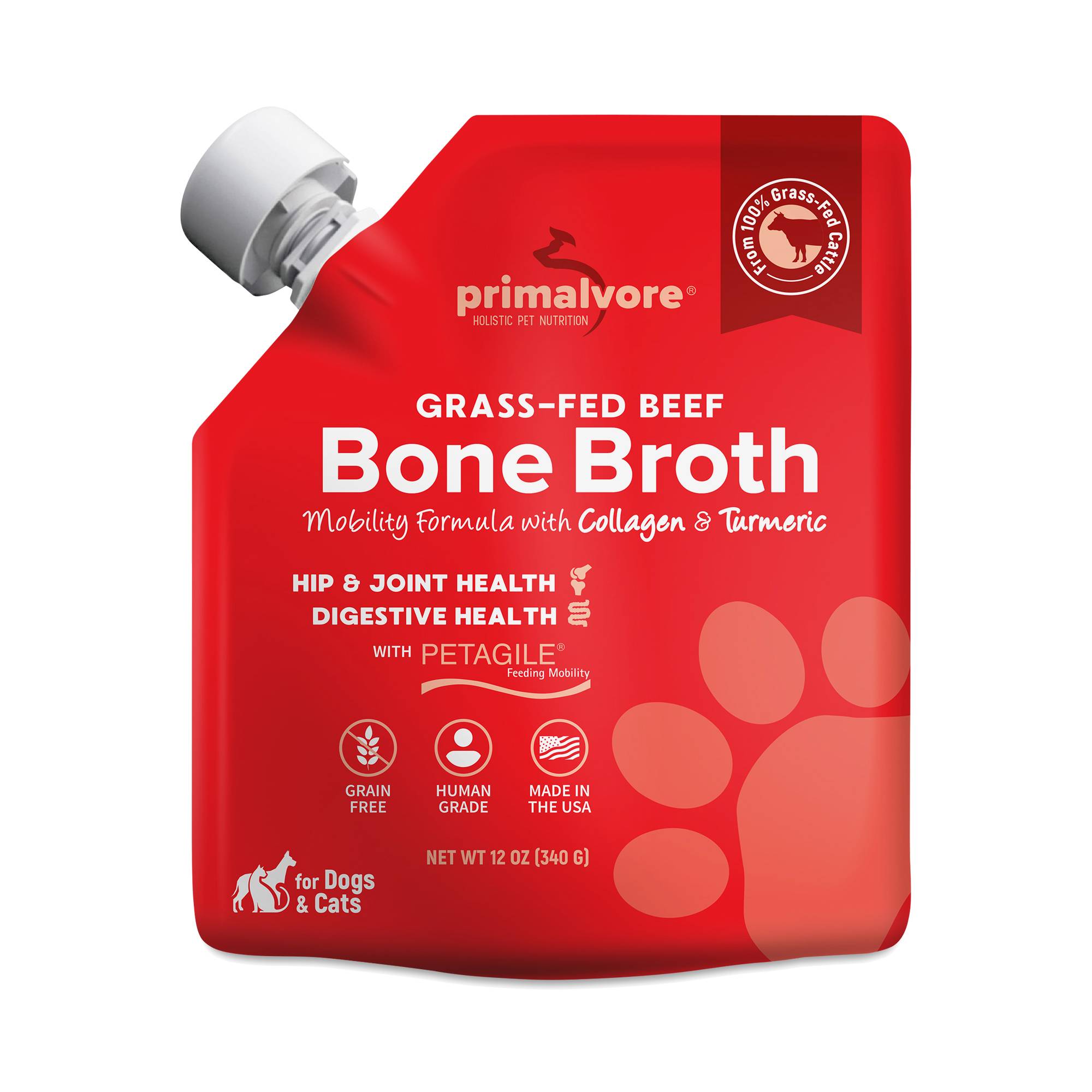 Grass Fed Beef Bone Broth for Dogs & Cats