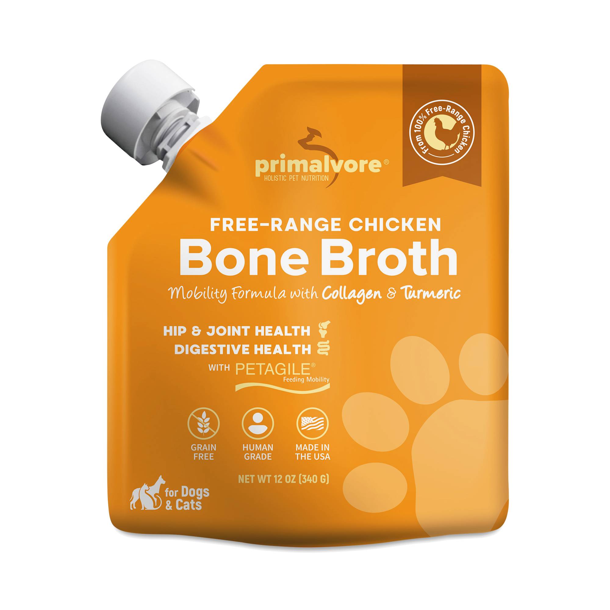 Free Range Chicken Bone Broth for Dogs & Cats