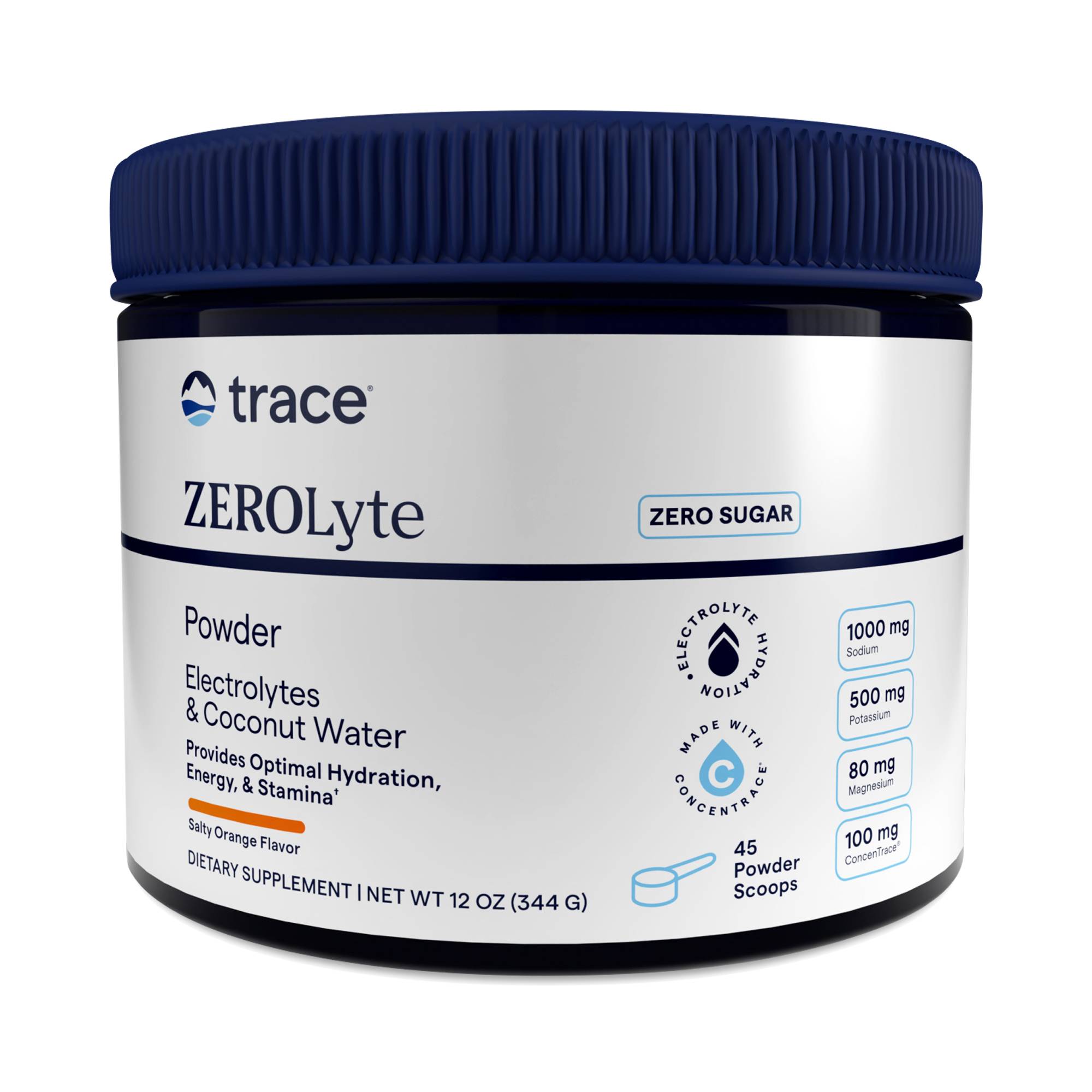 Zerolyte Electrolytes & Coconut Water, Salty Orange