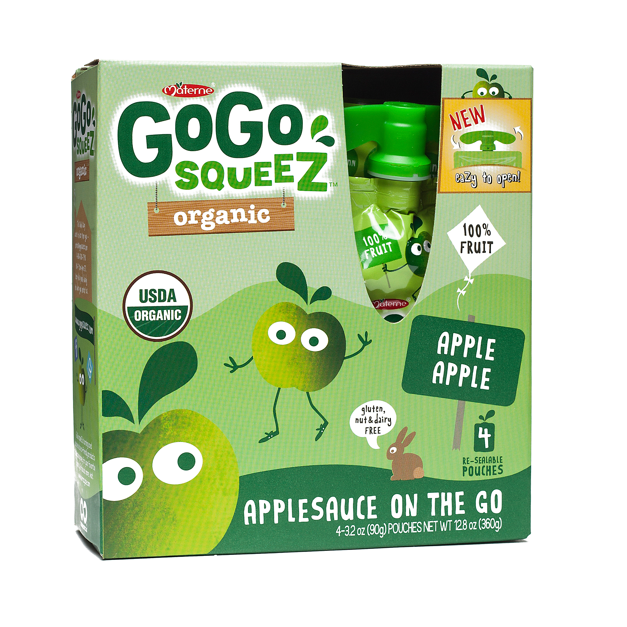 Organic Applesauce Squeezes - Apple Apple