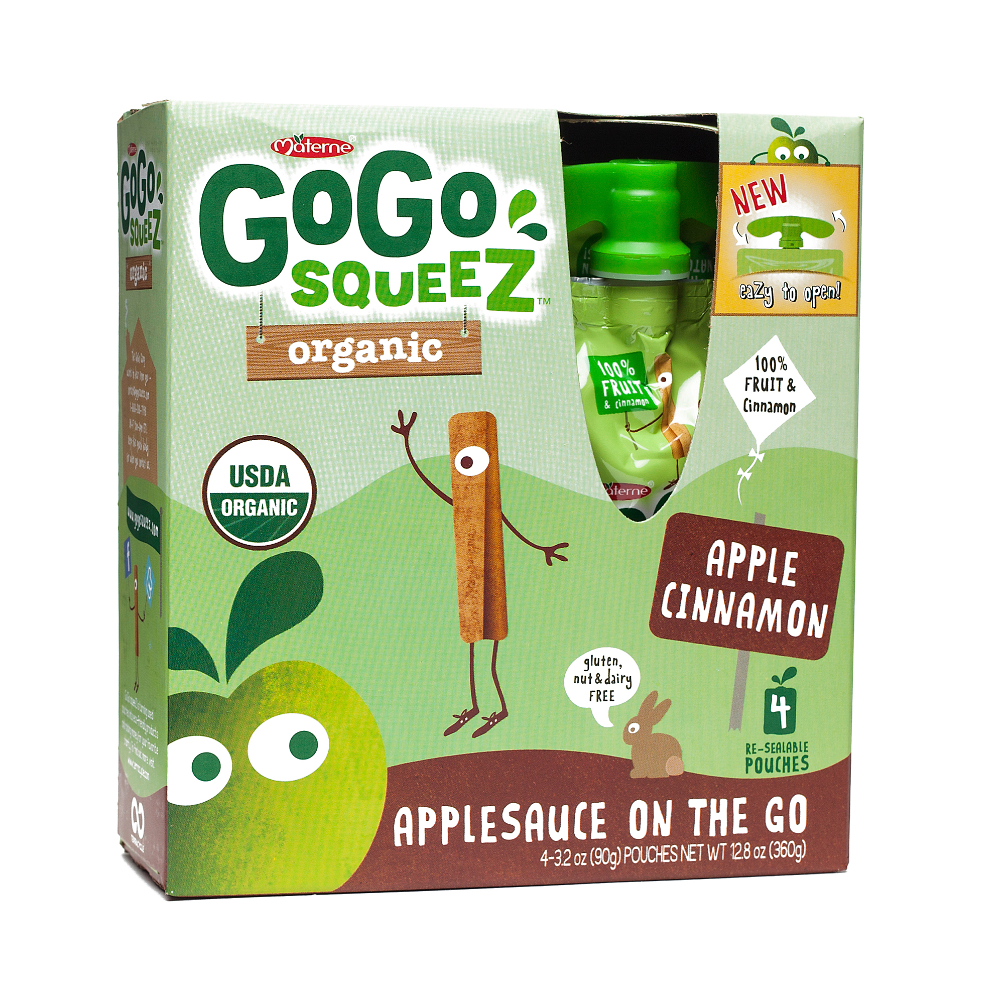 Organic Applesauce Squeezes - Apple Cinnamon