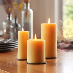 Pure Beeswax Pillar Candle, Medium