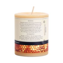 Pure Beeswax Pillar Candle, Medium