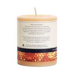 Pure Beeswax Pillar Candle, Medium