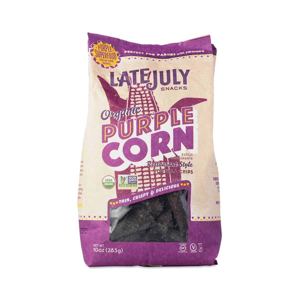 Organic Purple Corn Tortilla Chips by Late July Thrive Market