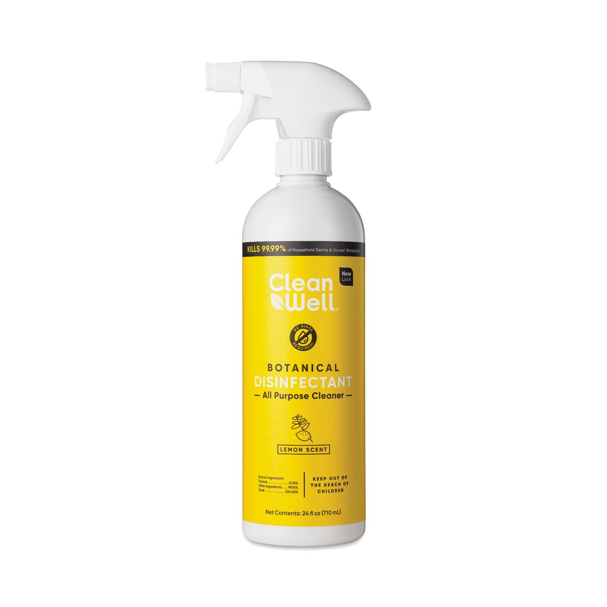 CleanWell Botanical Disinfectant All Purpose Cleaner, Lemon Thrive Market