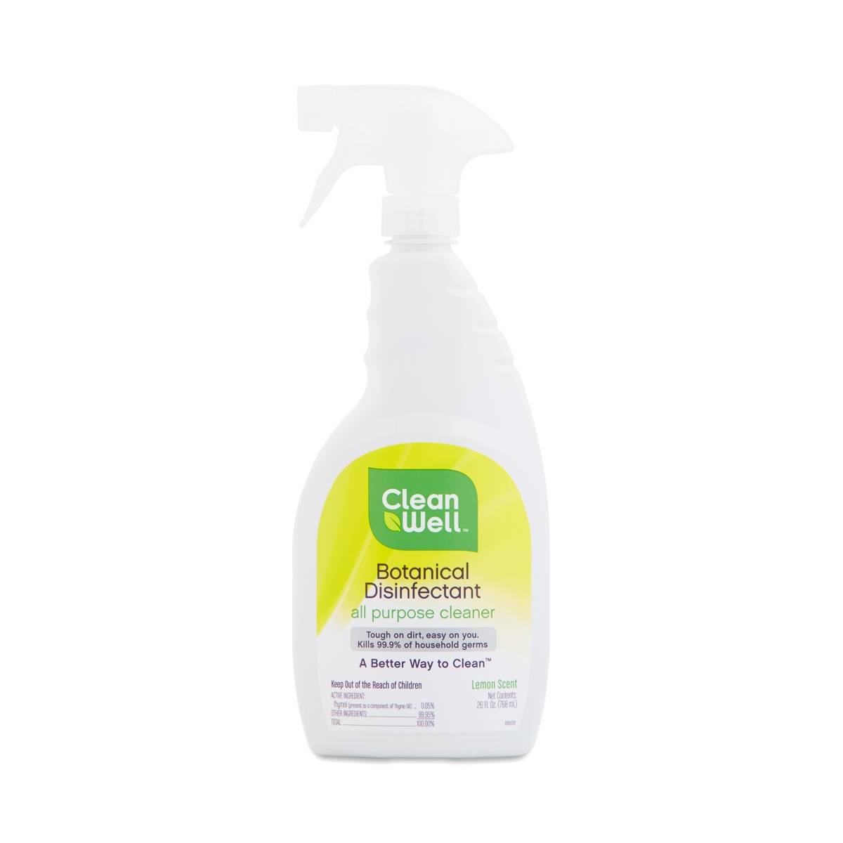 Cleanwell Botanical Disinfectant All Purpose Cleaner, Lemon Scent Thrive Market