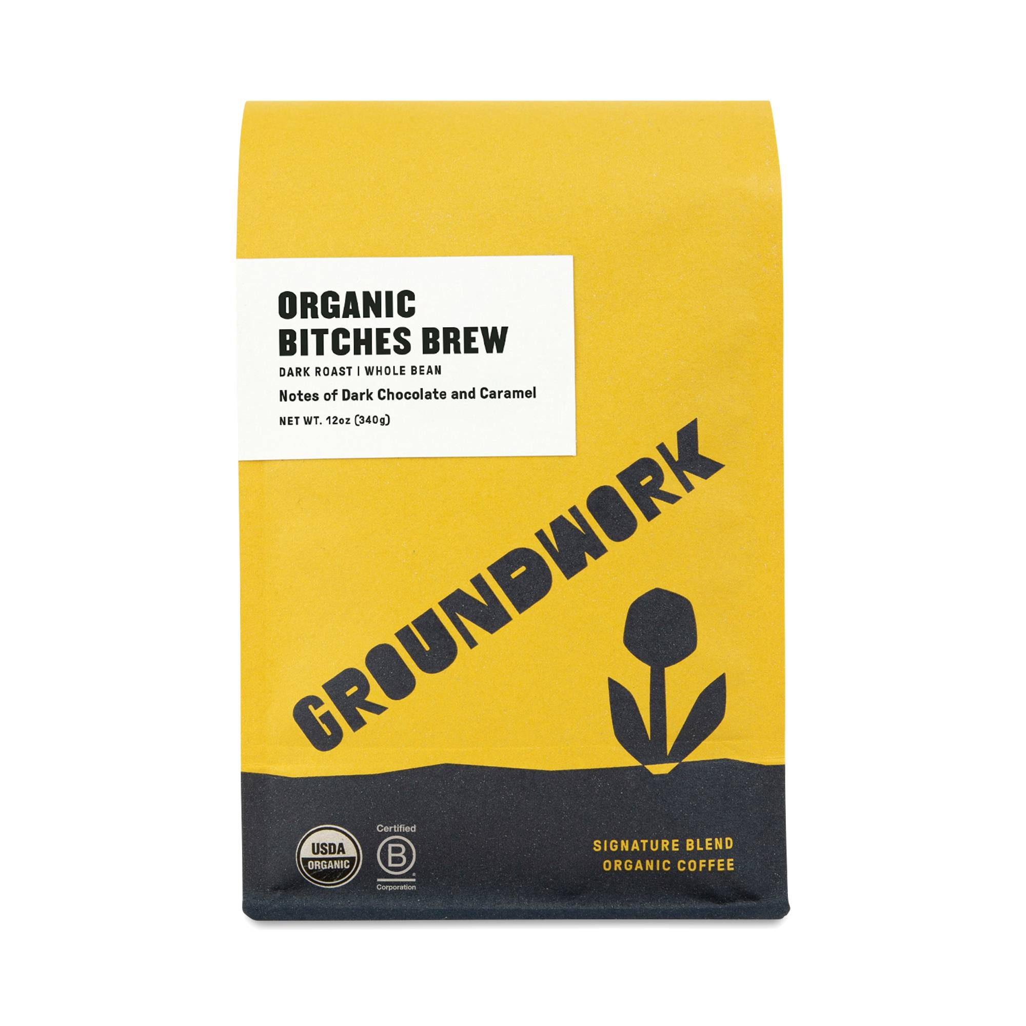 Organic Whole Bean Coffee, Bitches Brew Dark Roast