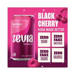 Zero Sugar Soda, Black Cherry