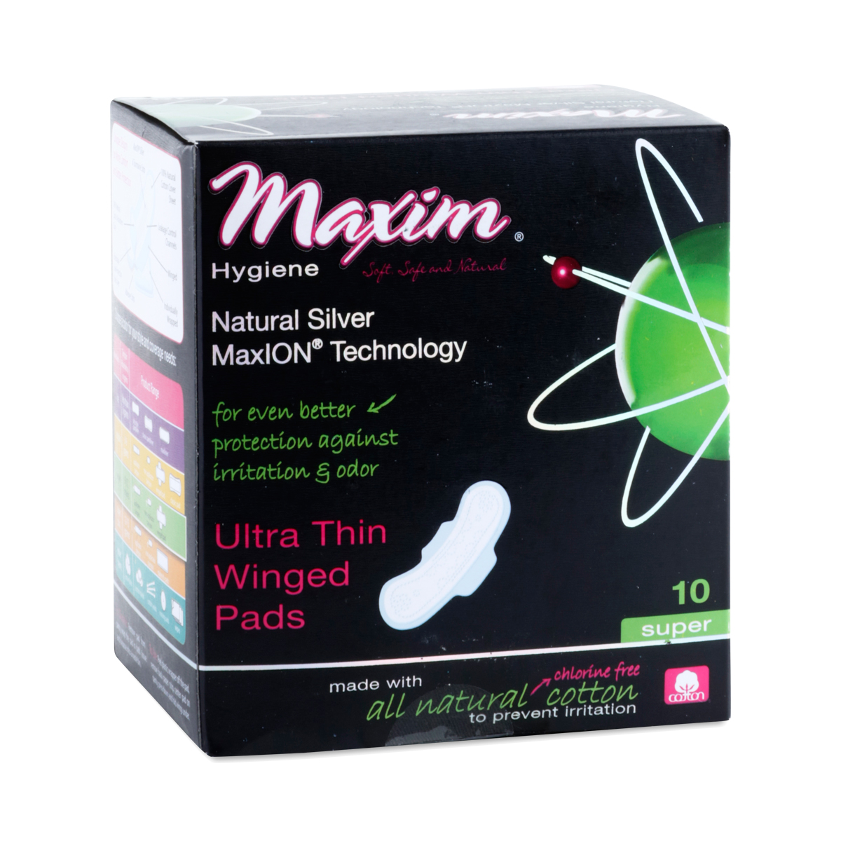 MaxION Ultra Thin Winged Pads, Nighttime, Super