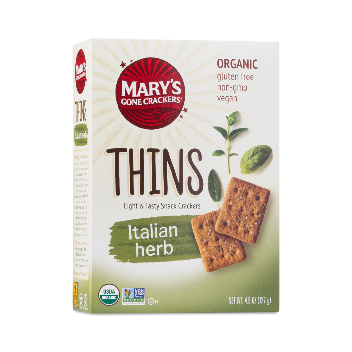 Italian Herb Thins by Mary's Gone Crackers Thrive Market