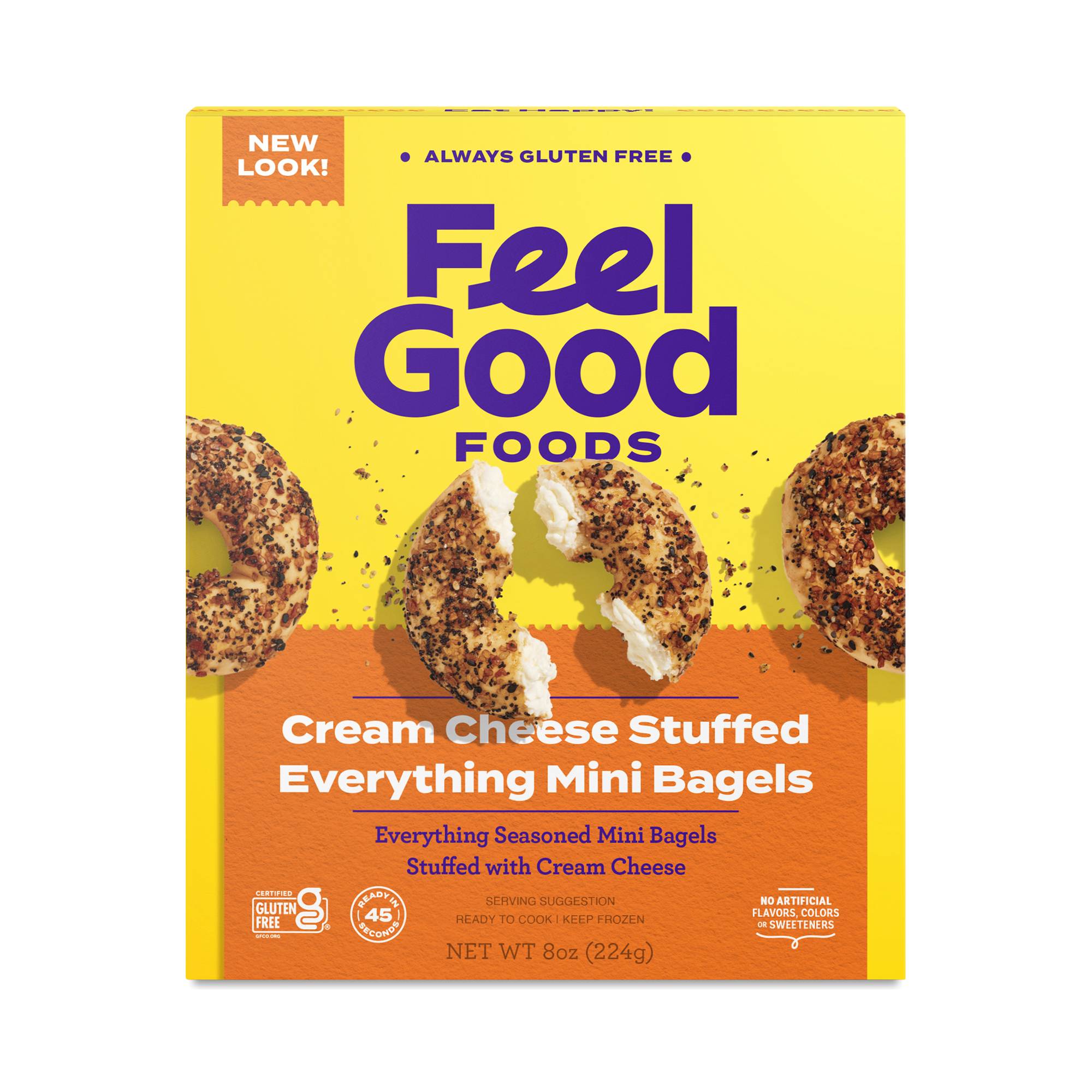 Cream Cheese Stuffed Mini Bagels, Everything