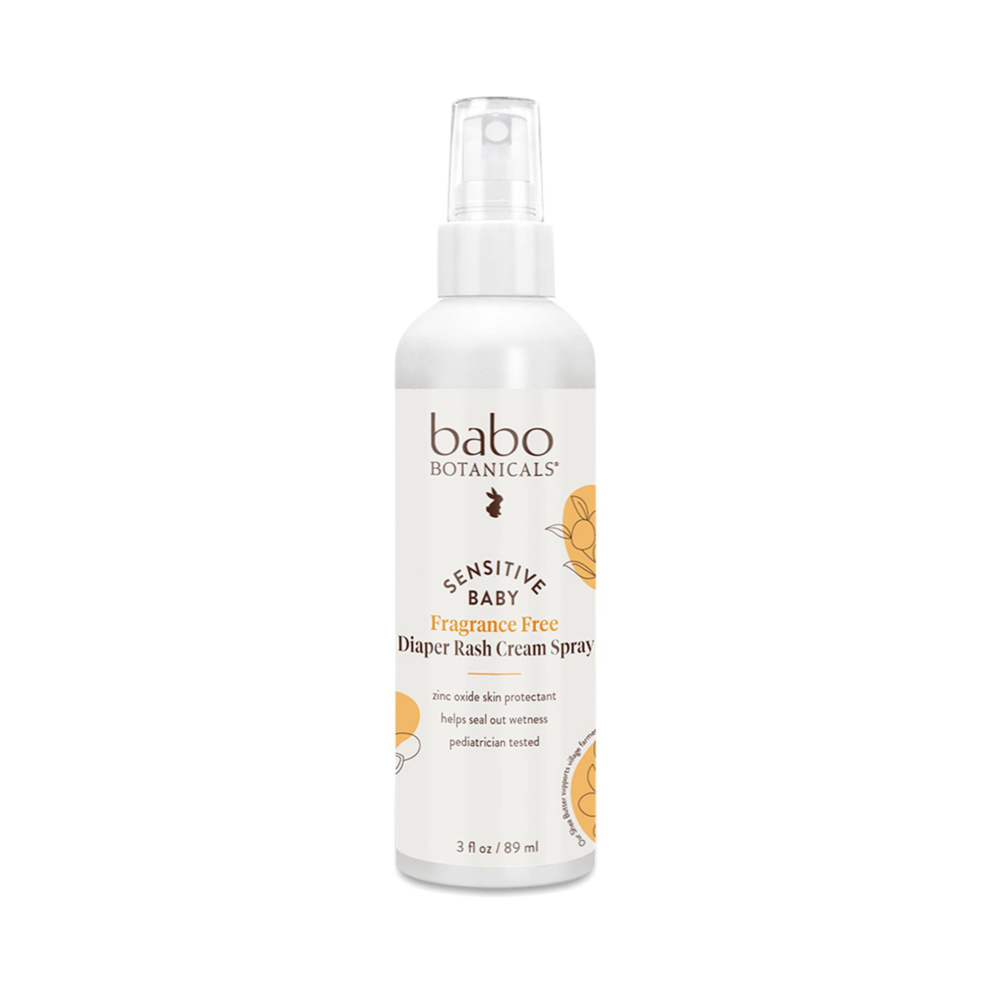 Sensitive Baby Diaper Rash Cream Spray, Fragrance-Free