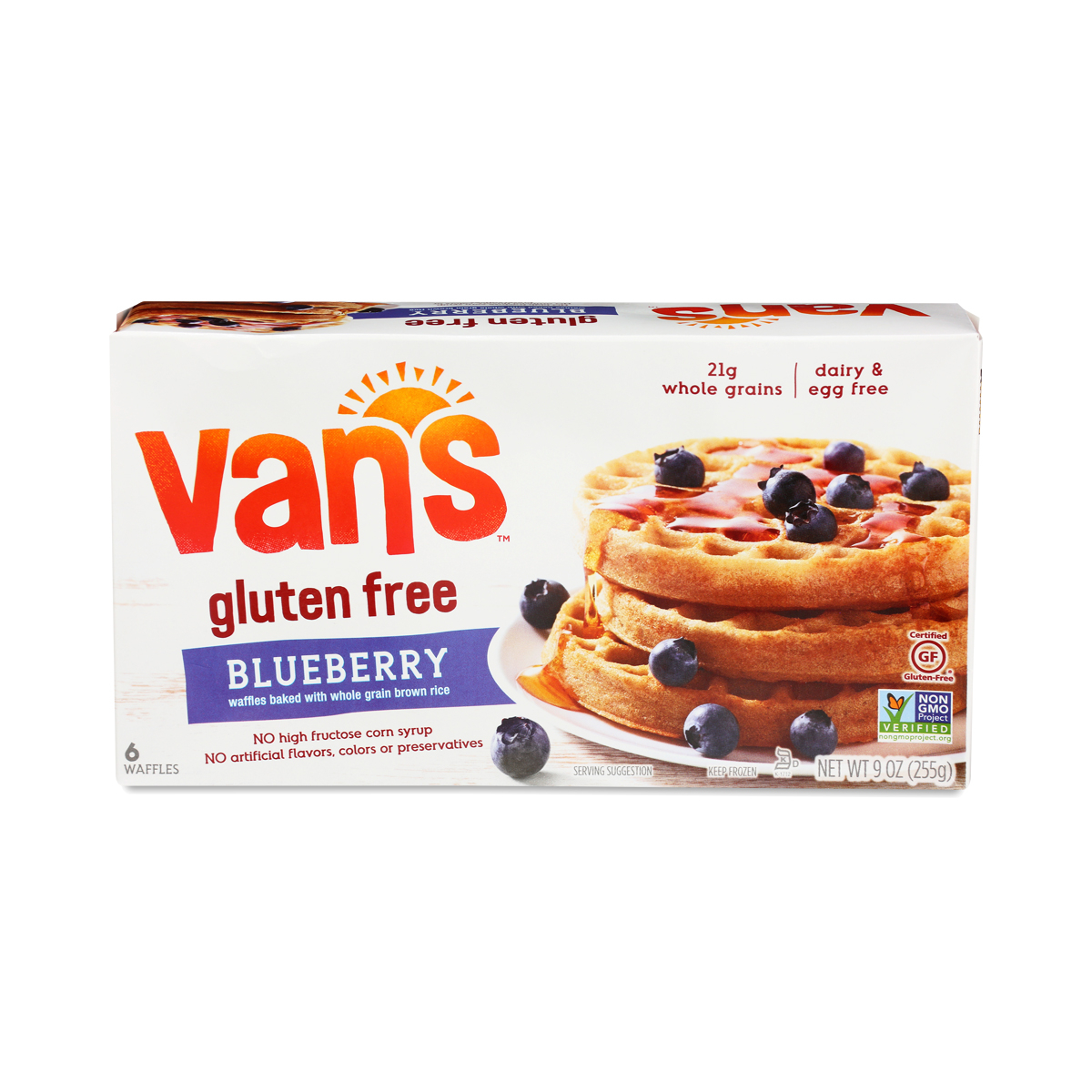 2-Pack Van's Gluten-Free Waffles, Blueberry 9 oz box