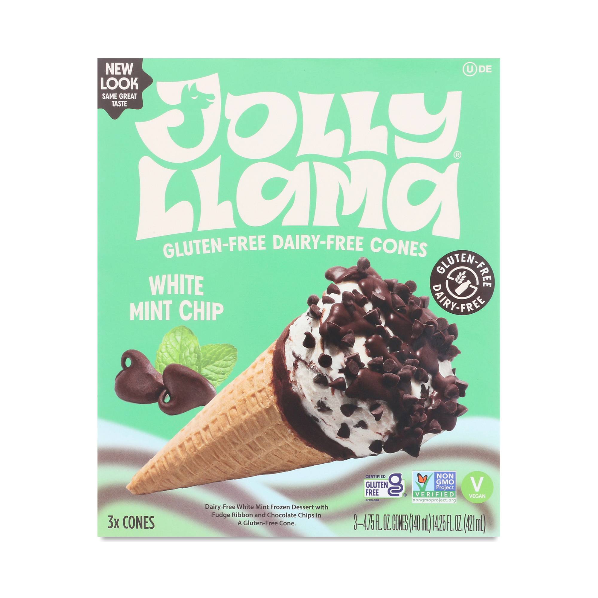 White Mint Chip Cones