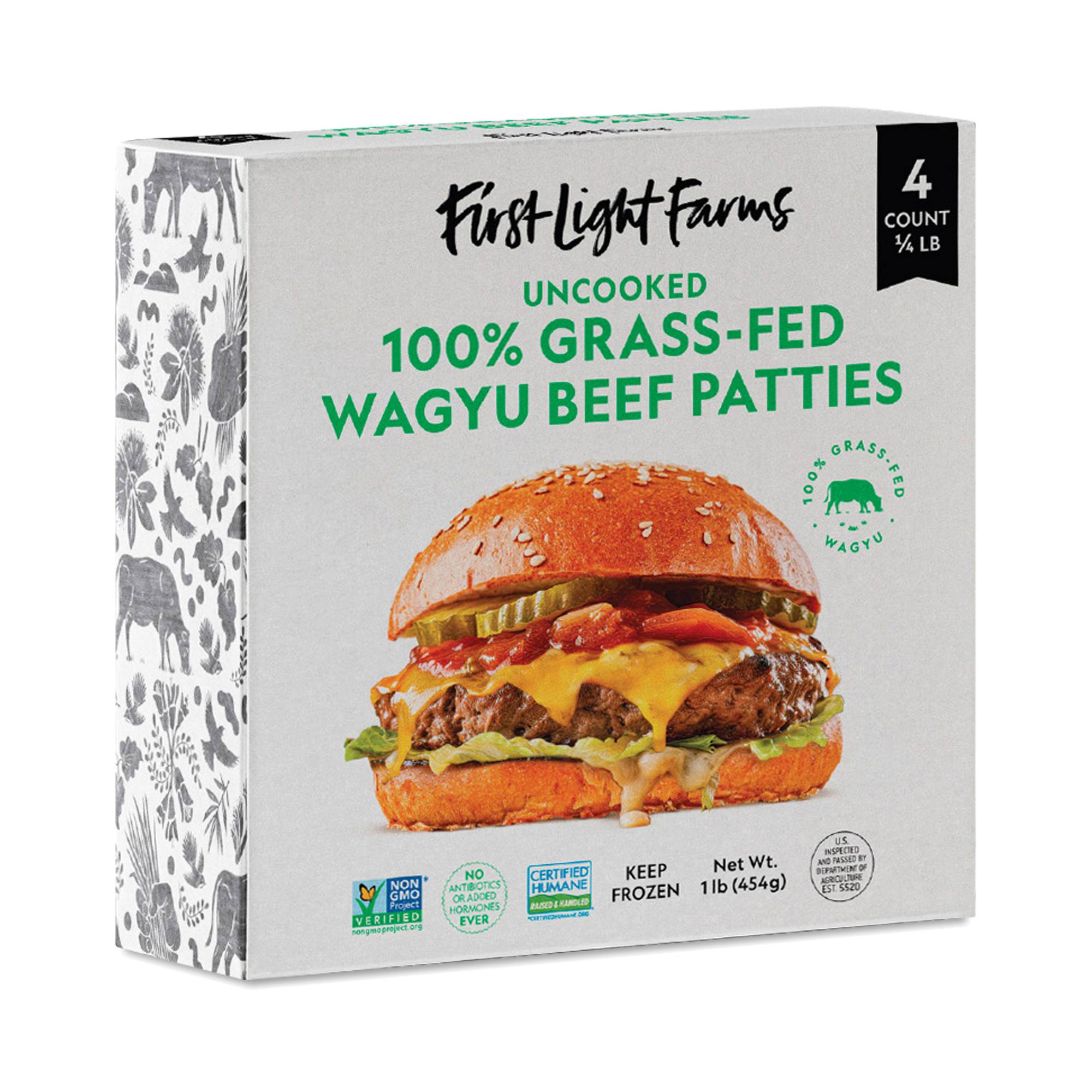 100% Grass-Fed Wagyu Beef Patties