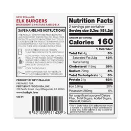 Pasture Raised Elk Burger Patties