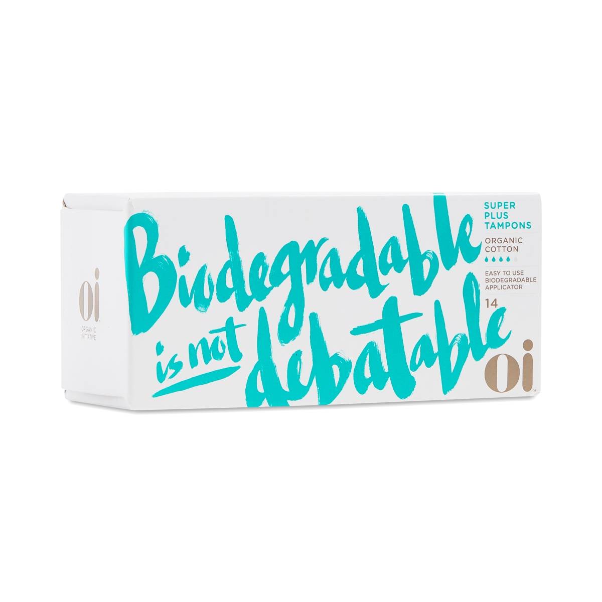 Oi Organic Cotton Tampons w/ Applicator, Super Plus Thrive Market