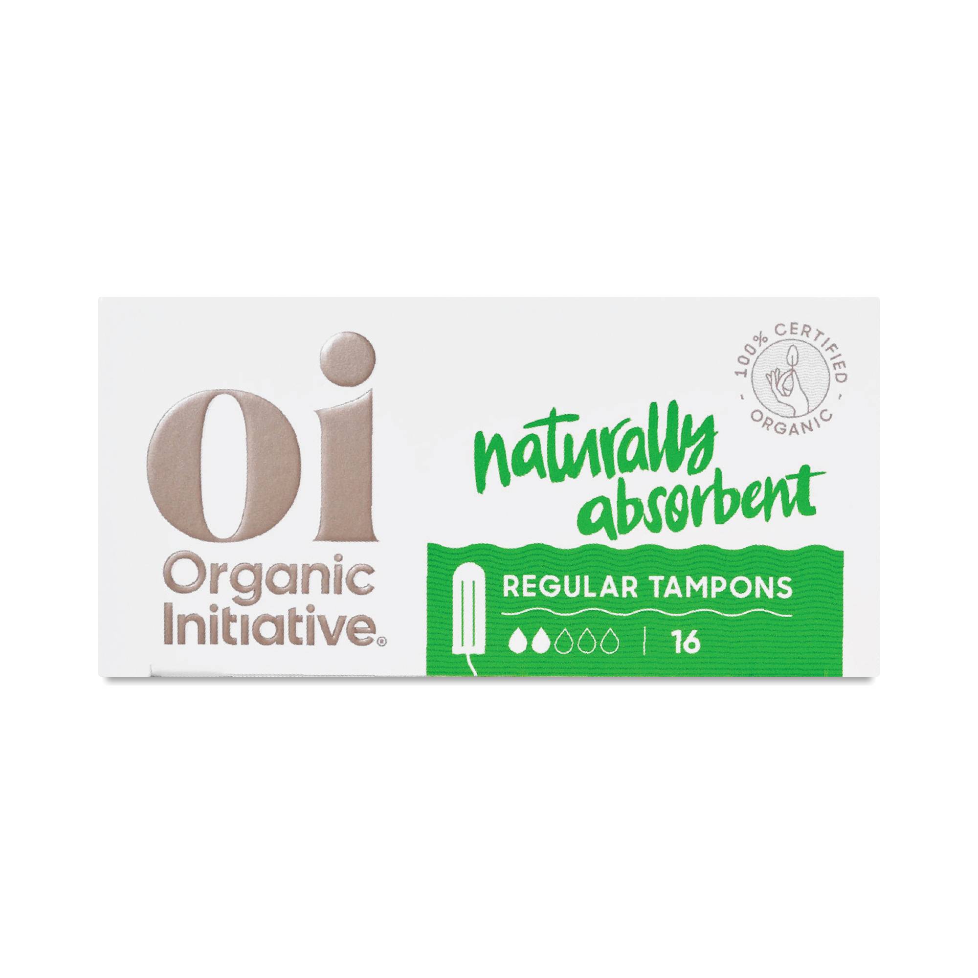 Organic Cotton Non-applicator Tampons, Regular