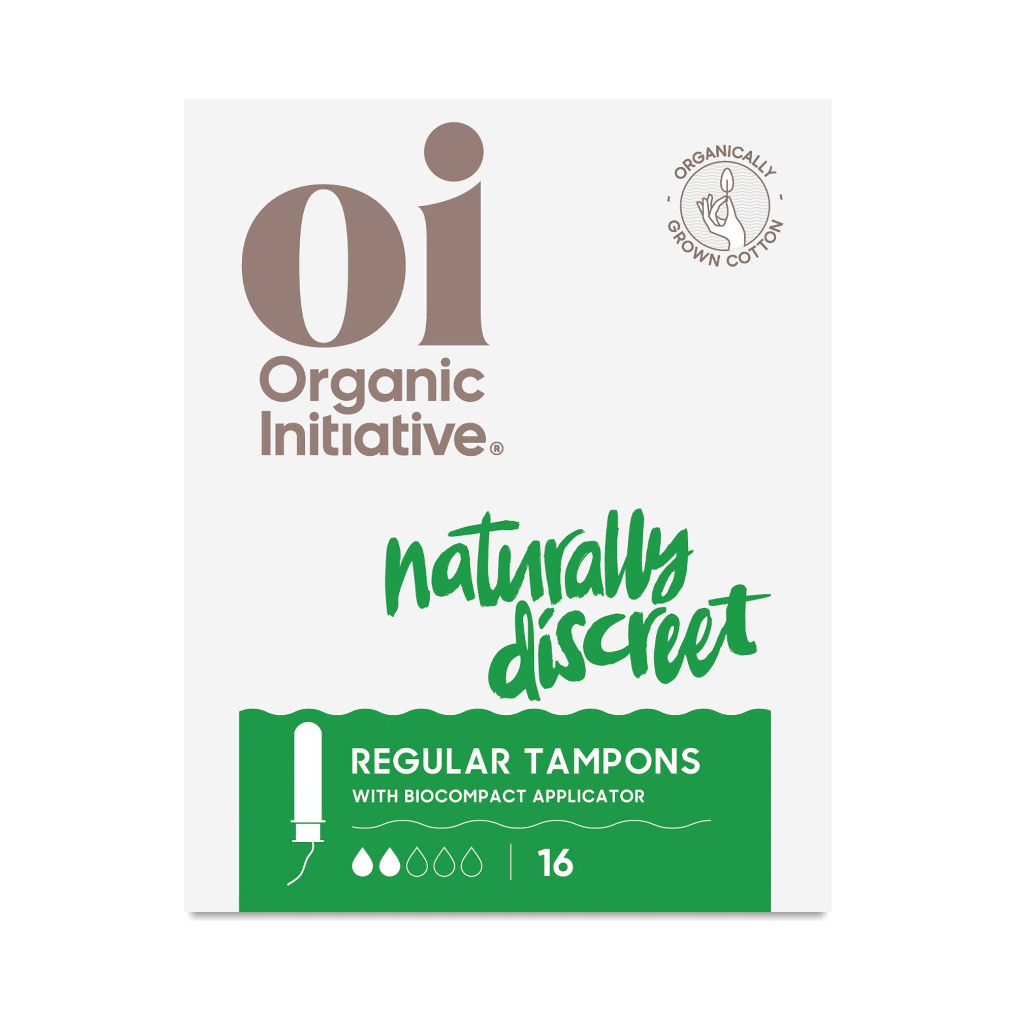 Organic Cotton Tampons with BioCompact Applicator, Regular