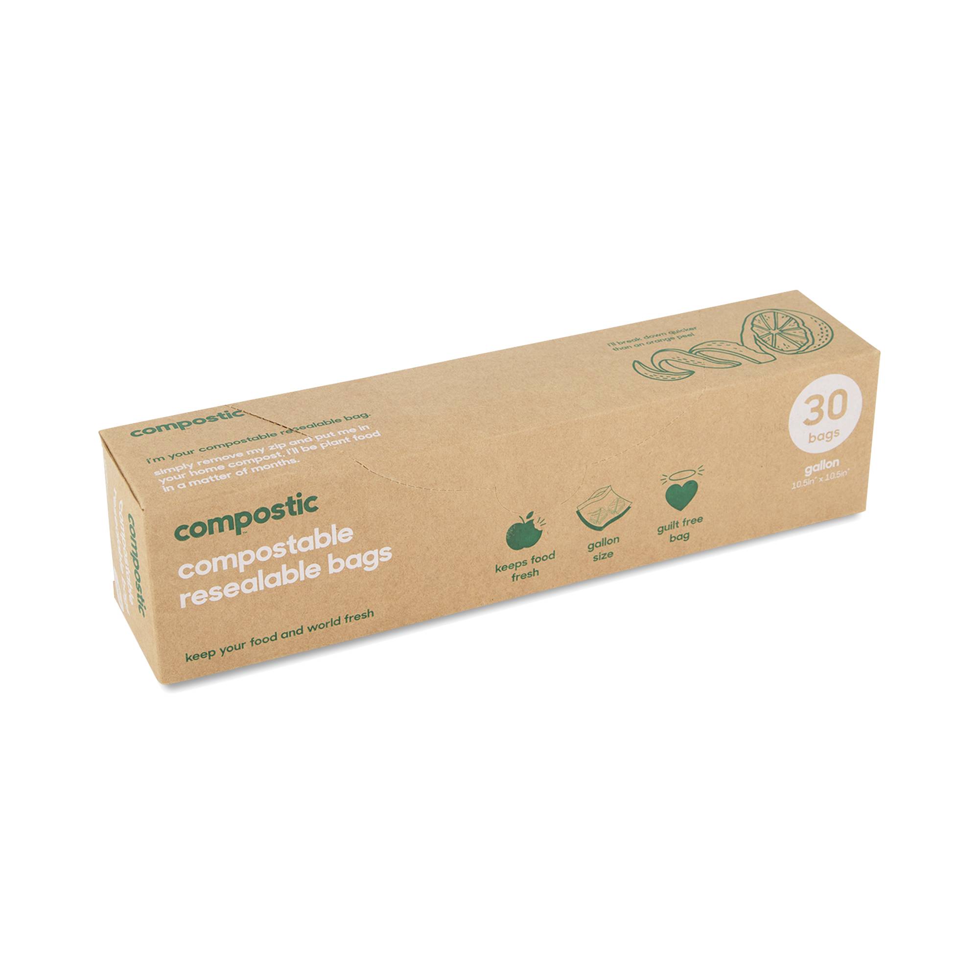100% Home Compostable Gallon Bags 