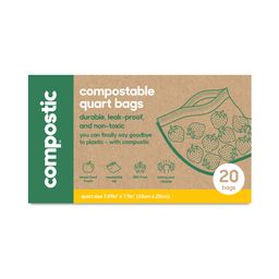 Compostable Quart-Sized Seal Top Bags