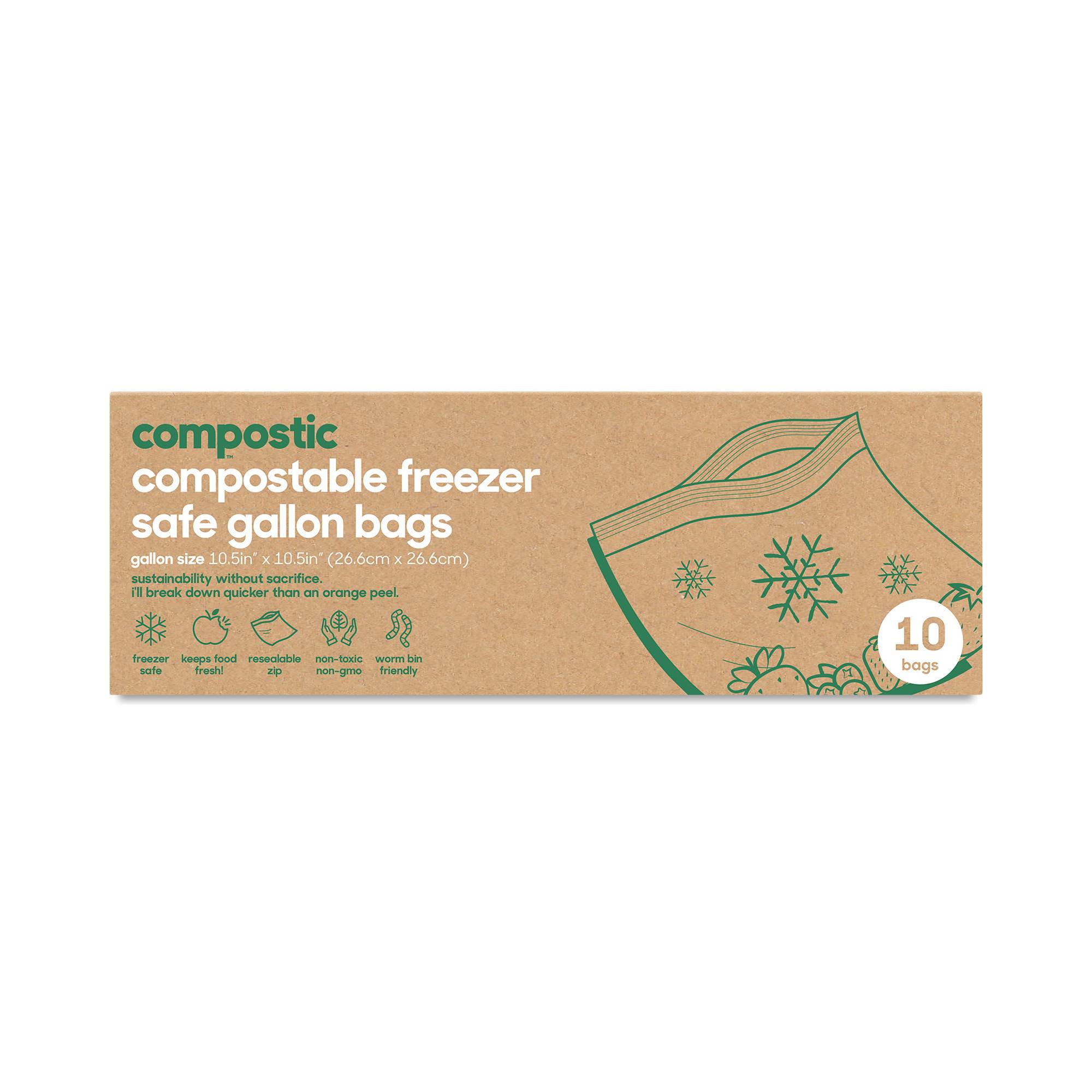 Compostable Gallon-Sized Freezer Seal Top Bags