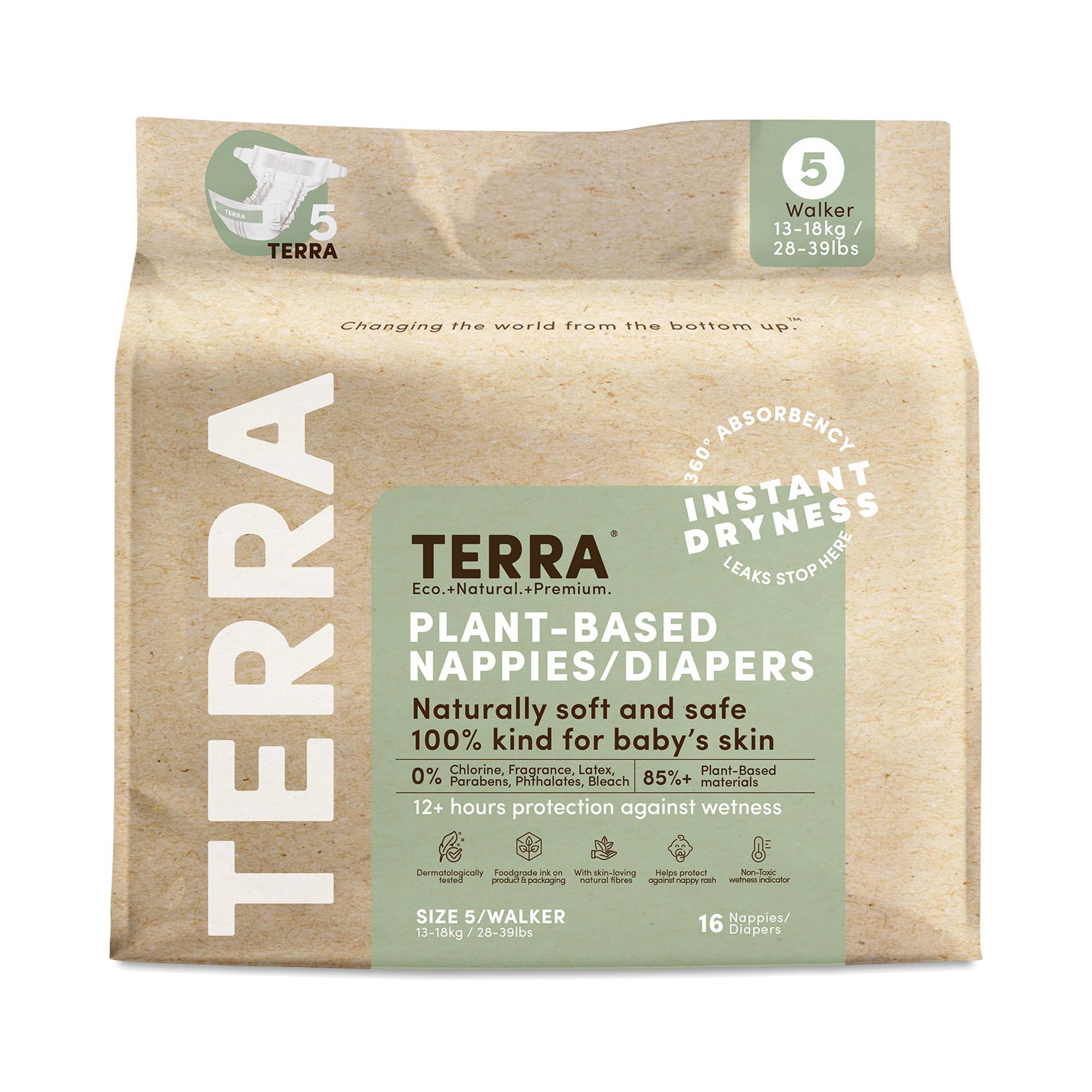 Plant-Based Diapers, Size 5 Walker